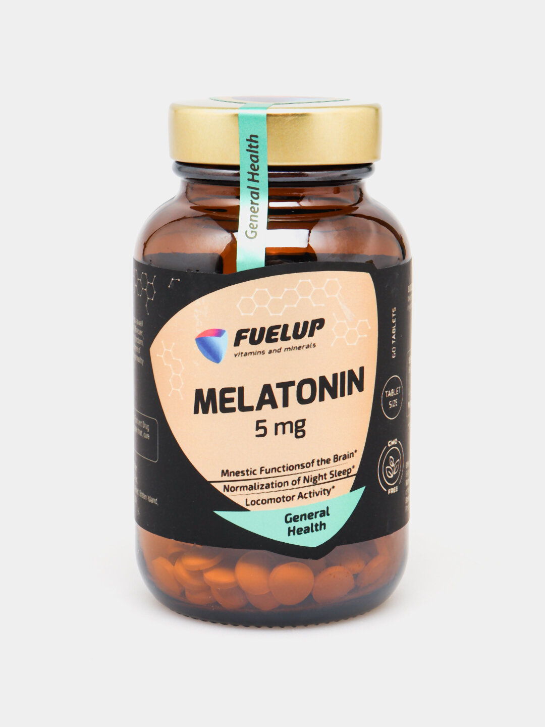 Melatonin 5мг 60 таблеток FuelUP — Натуральный мелатонин для сна, FuelUP