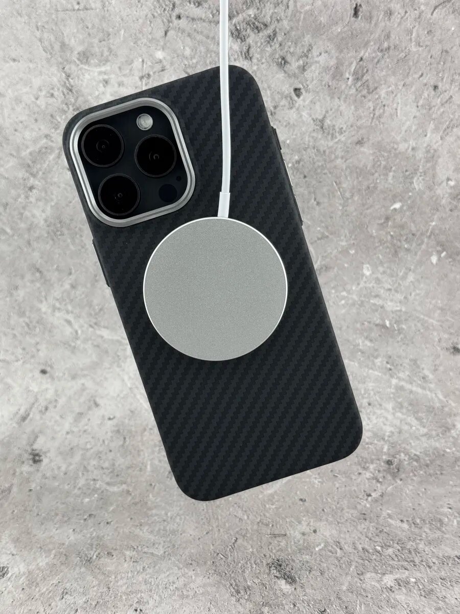 Чехол с карбоновой текстурой, совместимый с, для iPhone 14 Pro MAX — фото 1