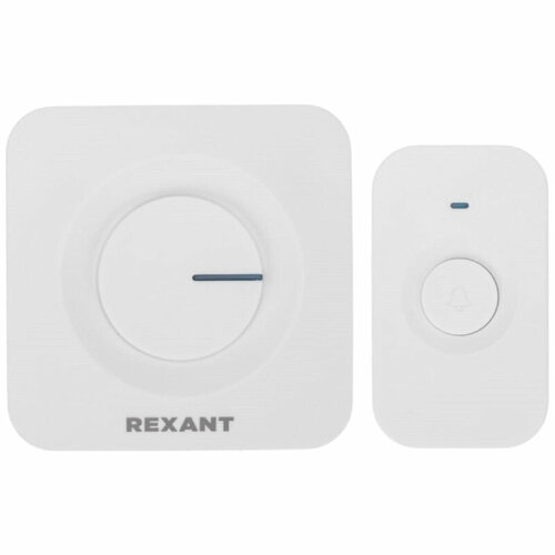 Звонок с кнопкой REXANT 73-0018 электронный беспроводной (количество мелодий: 52) белый