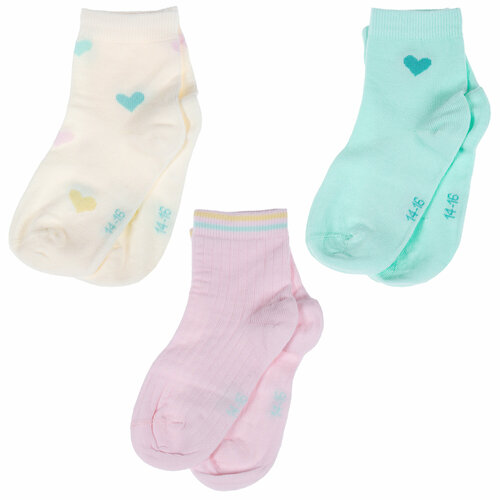 фото Носки rusocks 3 пары, размер 14-16, бежевый, розовый