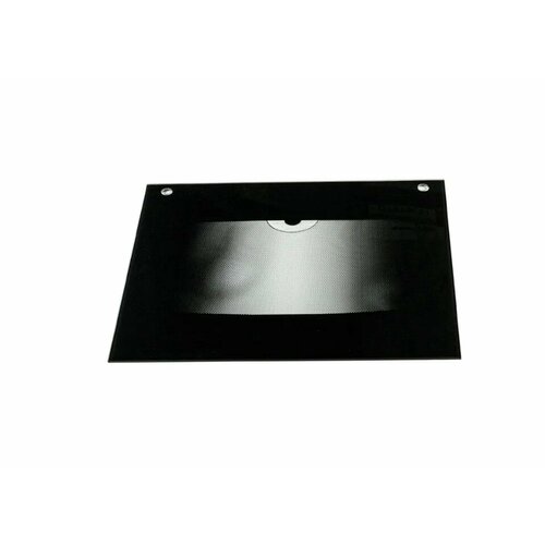 Стекло внешнее двери духовки плиты Гефест 3200 c 01.09.17 г. в, 496х441 мм, между отверстиям под ручку 425 мм, черное