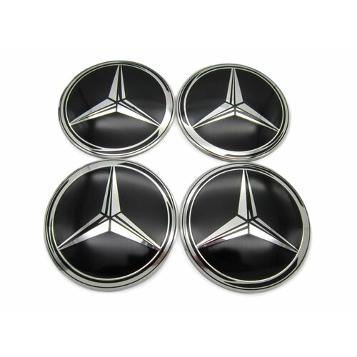 Наклейки на колесные диски Мерседес/ Mercedes D-75 mm