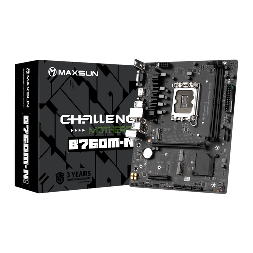 Материнская плата MaxSun Challenger B760M-N D5 Socket1700 Intel B760 mATX 991000₽