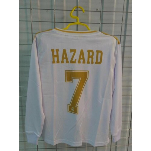 фото Для футбола детская реал мадрид размер 22 ( на 8-9 лет ) форма ( майка + шорты ) футбольного клуба real madrid ( испания ) №7 hazard , с длинными рукавами