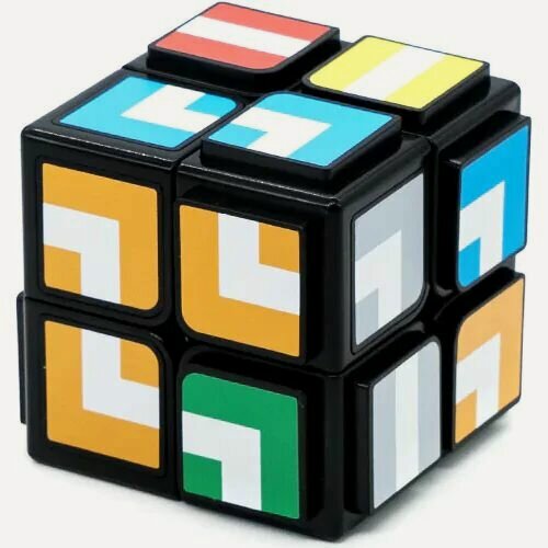 Изображение товара Головоломка / Calvin's Puzzle OS Cube 2x2 Черный с рисунком / Развивающая игра