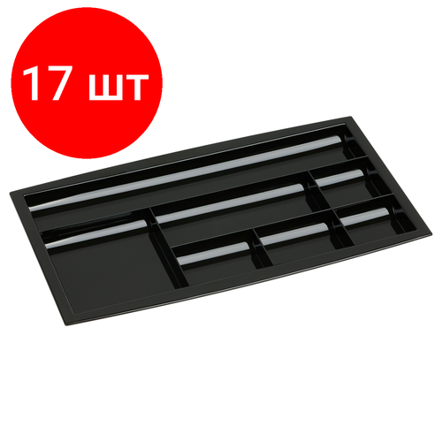 Комплект 17 шт, Настольная подставка СТАММ Field, полистирол, черная подставка для посуды планшета smartmat серая 17 7 см 530721 eva solo