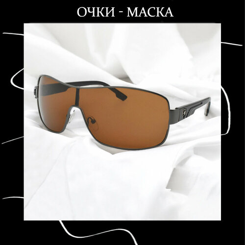 Солнцезащитные очки  Solo Монолинза, коричневый