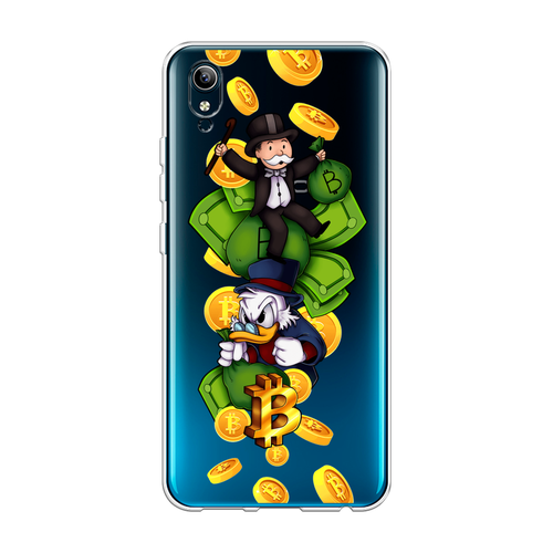 Силиконовый чехол на Vivo Y91c/Y1s / Виво Y91c/Y1s Scrooge McDuck and Monopoly, прозрачный силиконовый чехол на vivo y91c виво y91c шоколадка