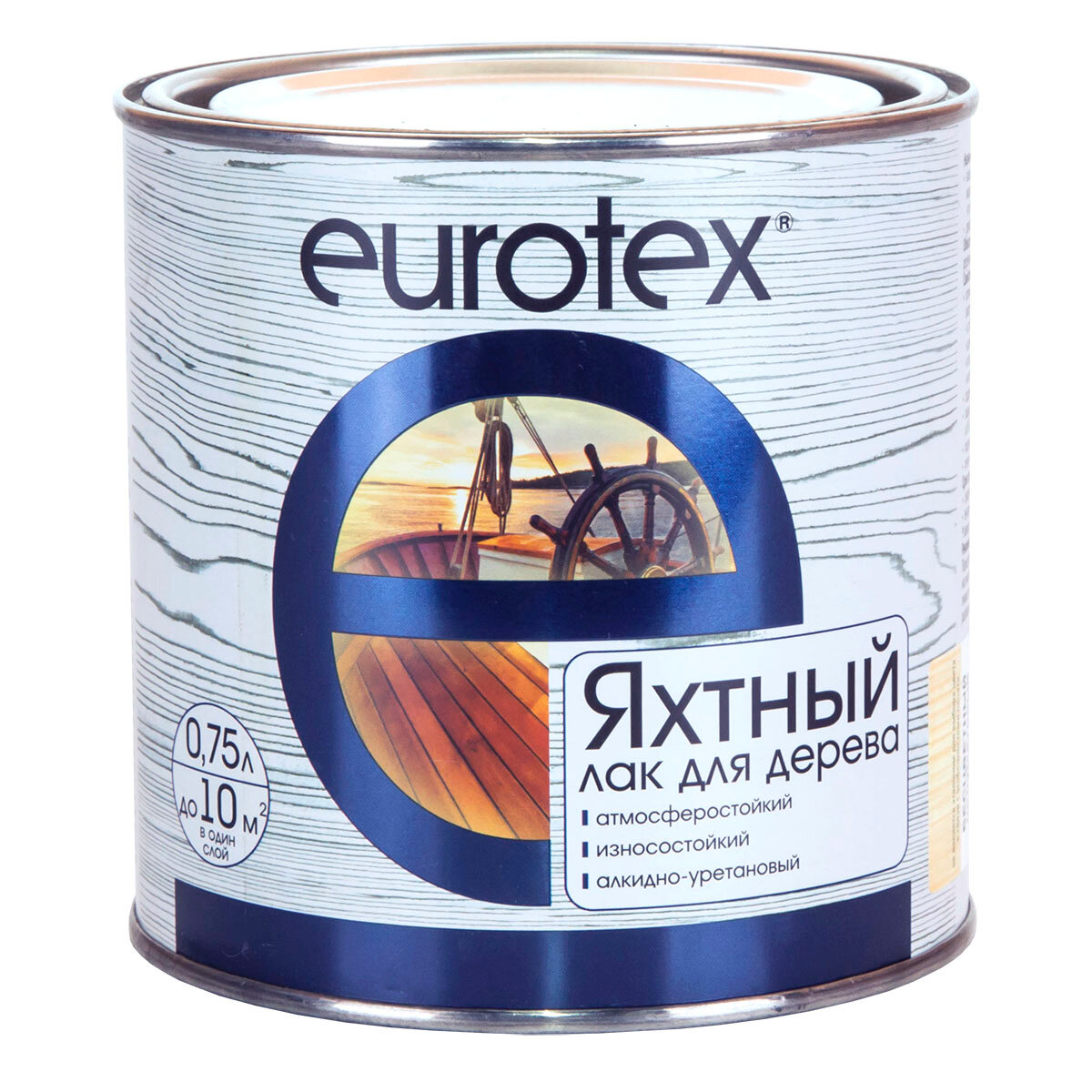 Eurotex лак яхтный алкидно-уретановый полуматовый (0.75 л)