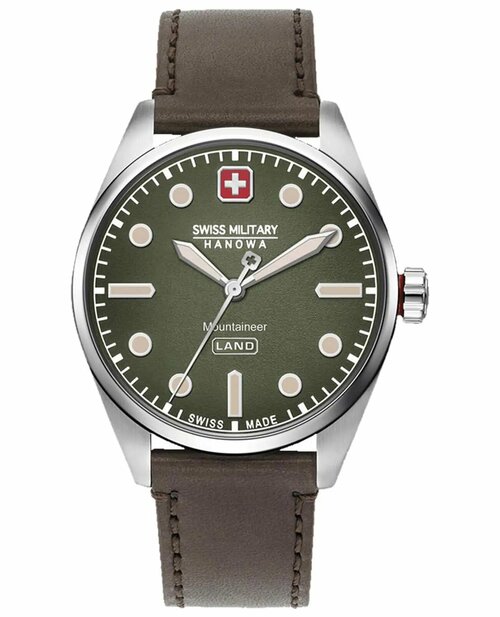 Наручные часы Swiss Military Hanowa Спорт 06-4345.7.04.006, зеленый, коричневый