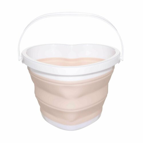 Ведро складное 3 л пластикрезина бежево-розовое Сердце Foldaway 649₽