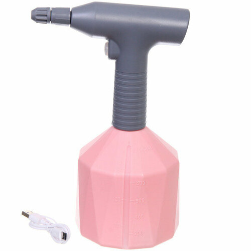 Опрыскиватель аккумуляторный 1л цвет розовый USB QW1A опрыскиватель 1л