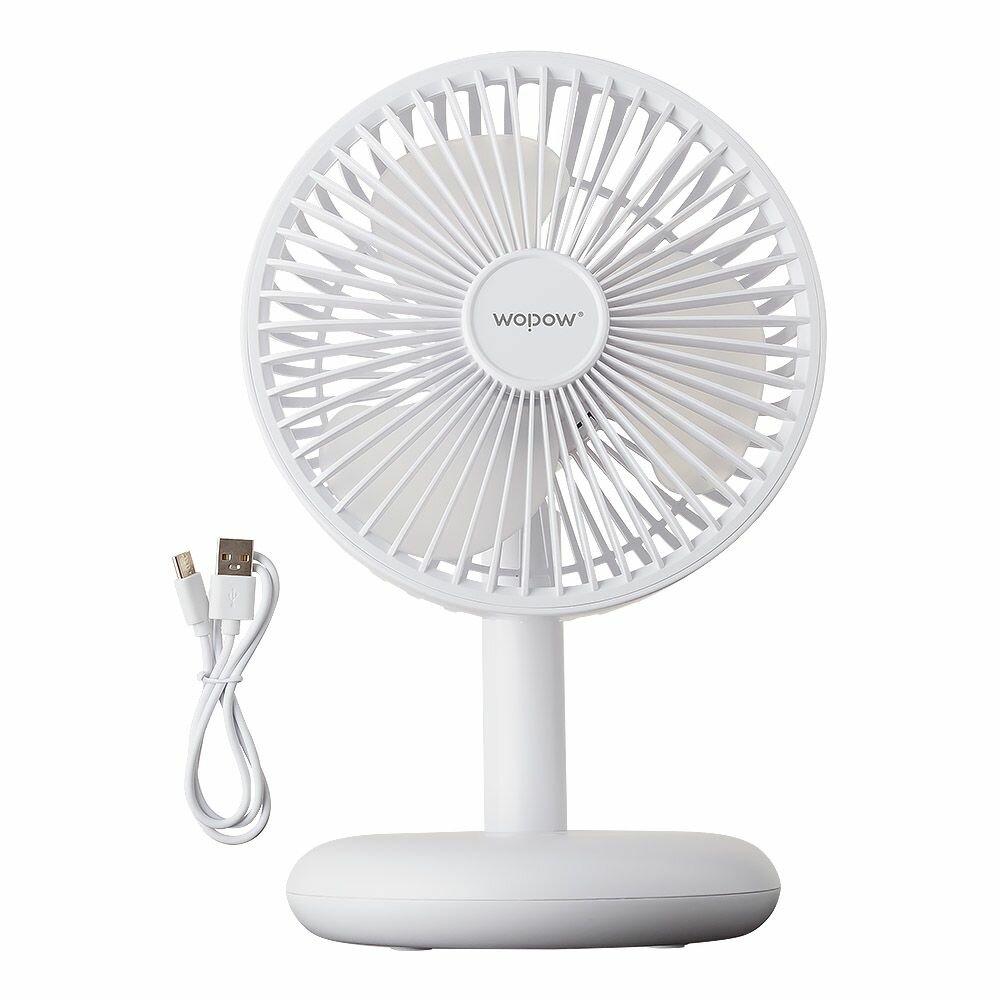 Вентилятор портативный WOPOW Desktop Silent Fan FA17 настольный (белый)