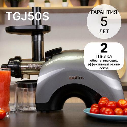 Шнековая соковыжималка Wellra TGJ50S серебристый 5564900₽