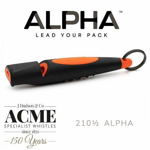 Свисток для дрессировки собак Acme Alpha Dog Training Whistle 210.5 чёрно-оранжевый свисток acme cuckoo call 446 азалия специальный тренировочный свисток имитирующий скворечник