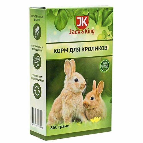 Сухой корм для грызунов Jack&King - Для кроликов, 300 г, 1 шт