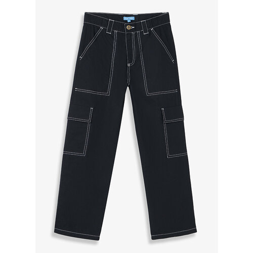 Брюки Funday, размер 158, черный брюки funday размер 158 бежевый