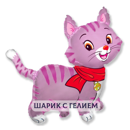 фото Воздушный шар с гелием для девочки "розовый котенок" купить шары