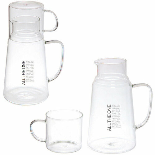 Кувшин стеклянный 1400мл со стаканом 300мл 1529₽