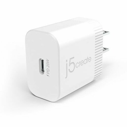 Сетевое зарядное устройство j5create 20W PD USB-C Wall Charger. Цвет: белый. сетевое зарядное устройство j5create usb c wall charger 20w usb type c белый jup1420