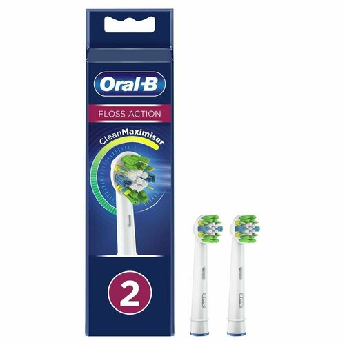 Насадки для зубной щетки ORAL-B EB25-2, белый комплект насадок oral b floss action eb25rb 2 шт