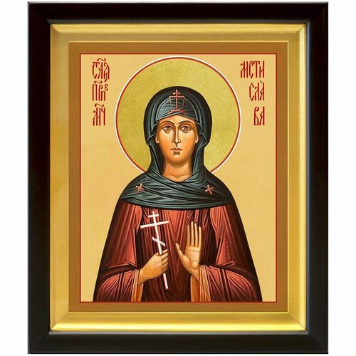 Преподобномученица Мстислава (Фокина), икона в деревянном киоте 19*22,5 см