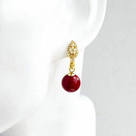 Серьги, коралл
