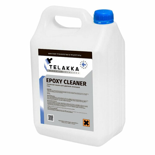 Смывка для эпоксидной затирки с плитки, из швов усиленная TELAKKA EPOXY CLEANER 5кг профессиональная смывка эпоксидов telakka epoxy cleaner 5кг