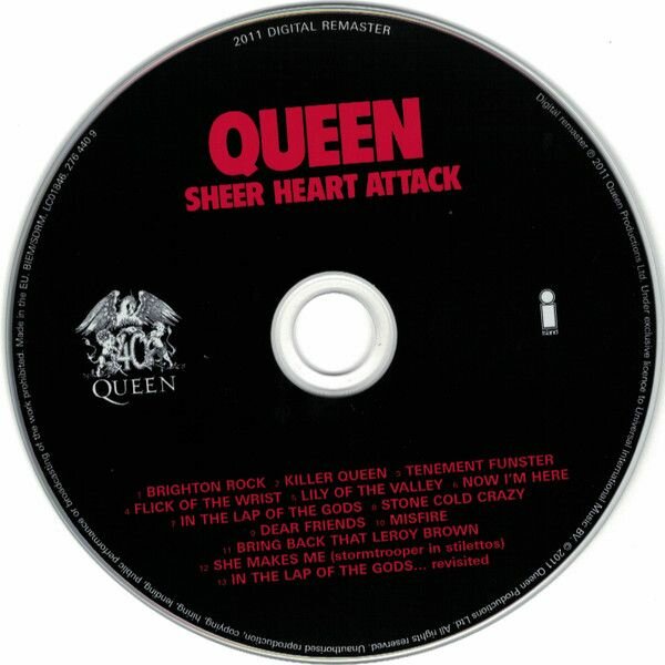 Queen Sheer Heart Attack (2011 Remastered) CD Island Records Group - фото №2
