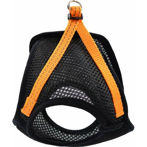 Шлейка FRESH LINE жилет XS капрон светоотражающая нить сетка черная с апельсиновым 299₽