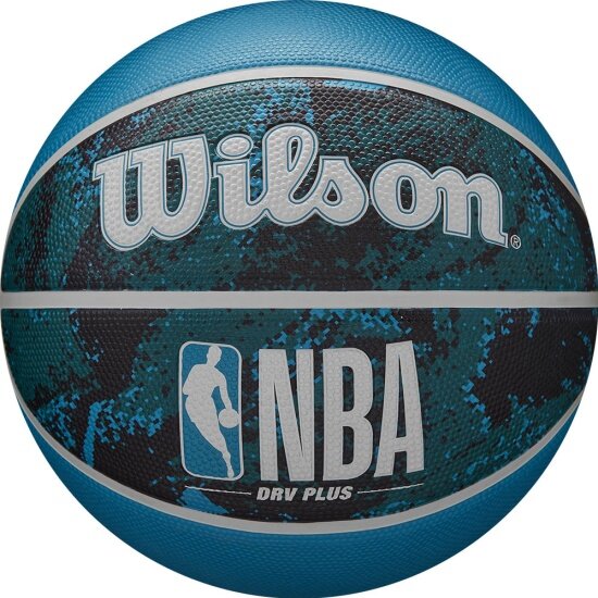 Мяч баскетбольный Wilson NBA DRV Plus WZ3012602XB размер 5, резина, синий