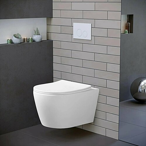 Подвесной унитаз Ceruttispa SELLA Aria Tornado CT9954 (480х360х360) безободковый смыв торнадо