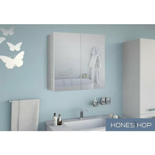 Зеркало для ванной Трина ЛДСП белый, 65х14х81