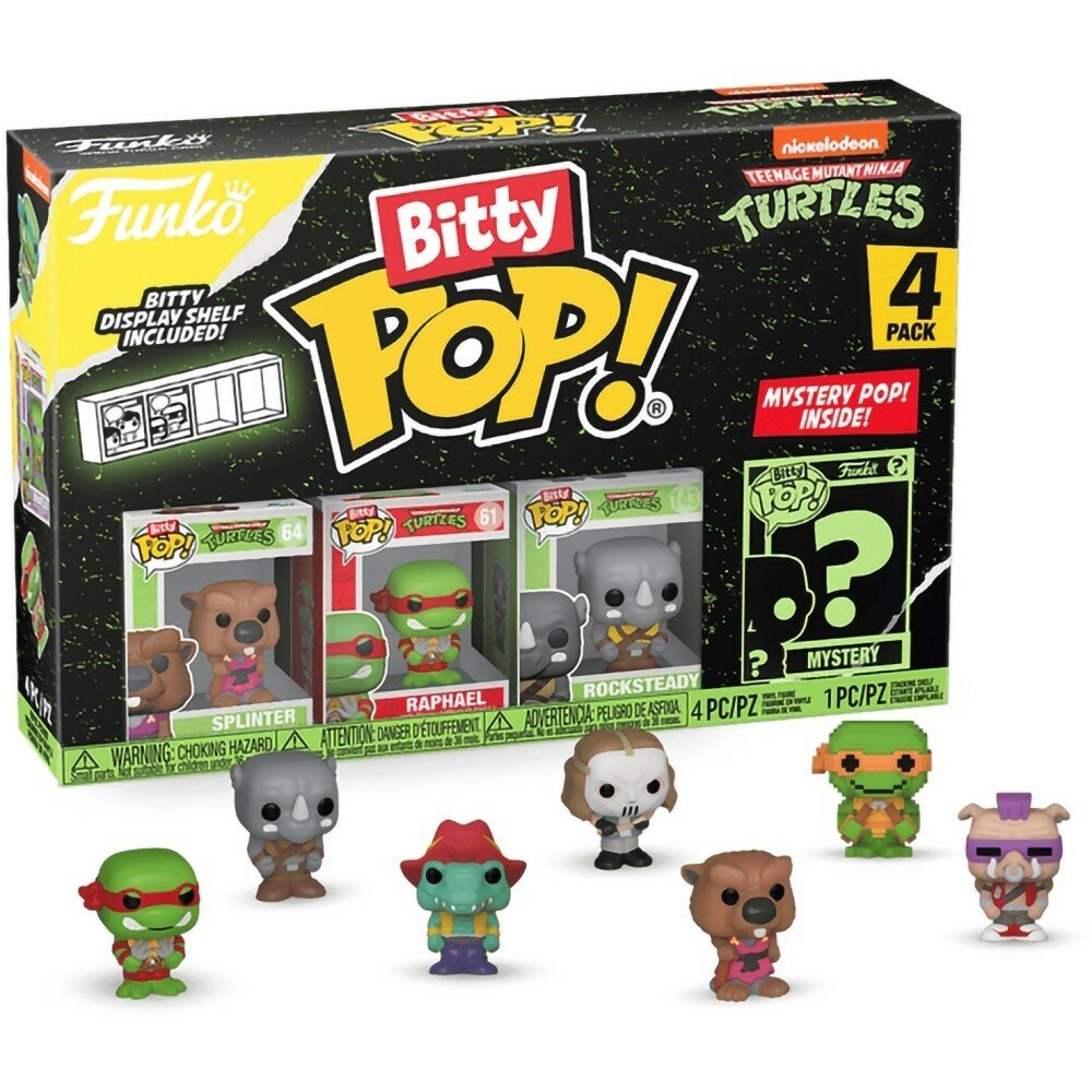 Набор фигурок Funko Teenage Mutant Ninja Turtle - Bitty POP! - Splinter / Raphael / Rocksteady / Mystery 71509