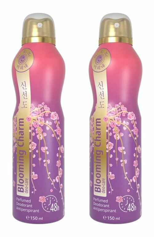 Mi-Ri-Ne Парфюмированный дезодорант-антиперспирант Blooming Charm Жасмин, клубника, малина, 150 мл, 2 шт