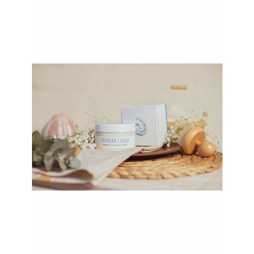 Скраб для тела сахарно-соляной (голубая глина), 250 г