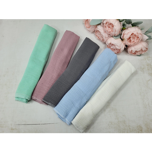 Муслиновые пеленки для новорожденных - набор из 5 штук