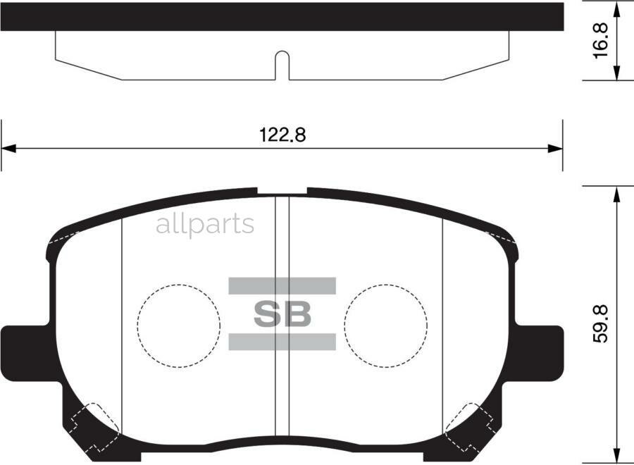 SANGSIN BRAKE SP1373 Колодки тормозные (Спереди) Toyota Ipsum (ACM20) 01-09 / Noah 01-07