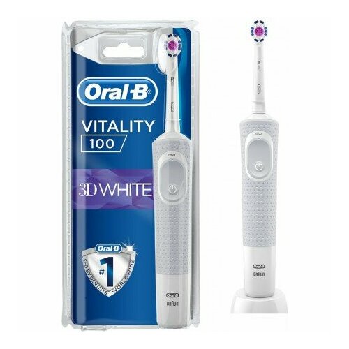 Электрическая зубная щетка Oral-B Vitality 100 3D White D1004131 белый 390000₽