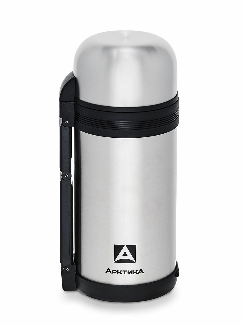 Термос 1,2 литра для чая и напитков Арктика 201-1200 универсальный туристический, для охоты и рыбалки, с дополнительной чашкой — фото 1