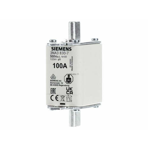 Предохранитель низкого напряжения HRC NH00 100A 3NA3830-7 – Siemens – 4001869071060