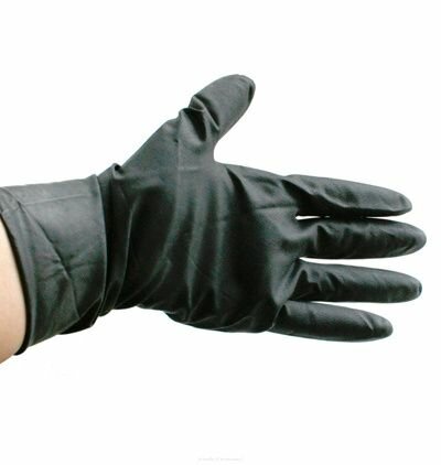 фото Dewal Перчатки латекс, 2 шт, M, черный