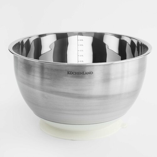 Миска 45 л с присоской стальсиликон бежевая Terra 2290₽