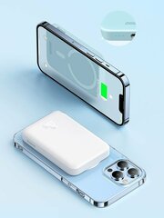 Портативный аккумулятор Baseus Внешний аккумулятор 6000mAh QC3.0/PD с беспроводной быстрой зарядкой Baseus Magnetic Wireless 20W USB Type C MagSafe для Apple iPhone, белый, упаковка: коробка