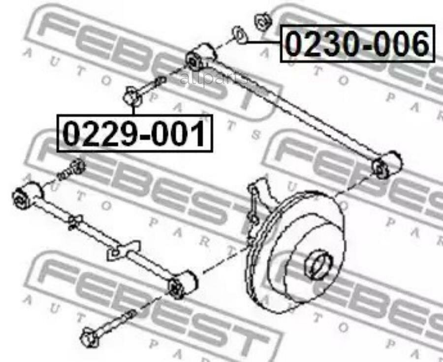 FEBEST 0229-001 Болт с эксцентриком NISSAN/INFINITI FEBEST 0229-001