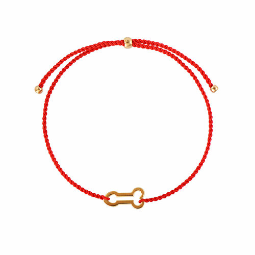 Браслет-нить Wanna? Be!, золотистый, красный