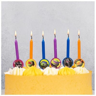 Свечи для торта "Черепашки Ниндзя". Набор свечей. 6 шт. — фото 1