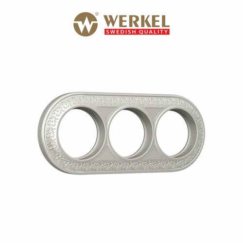 Рамка на 3 поста Werkel Antik Runda WL70-frame-03 жемчужный