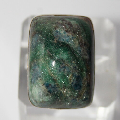 Кольцо True Stones, фуксит, кианит, размер 19, зеленый, синий