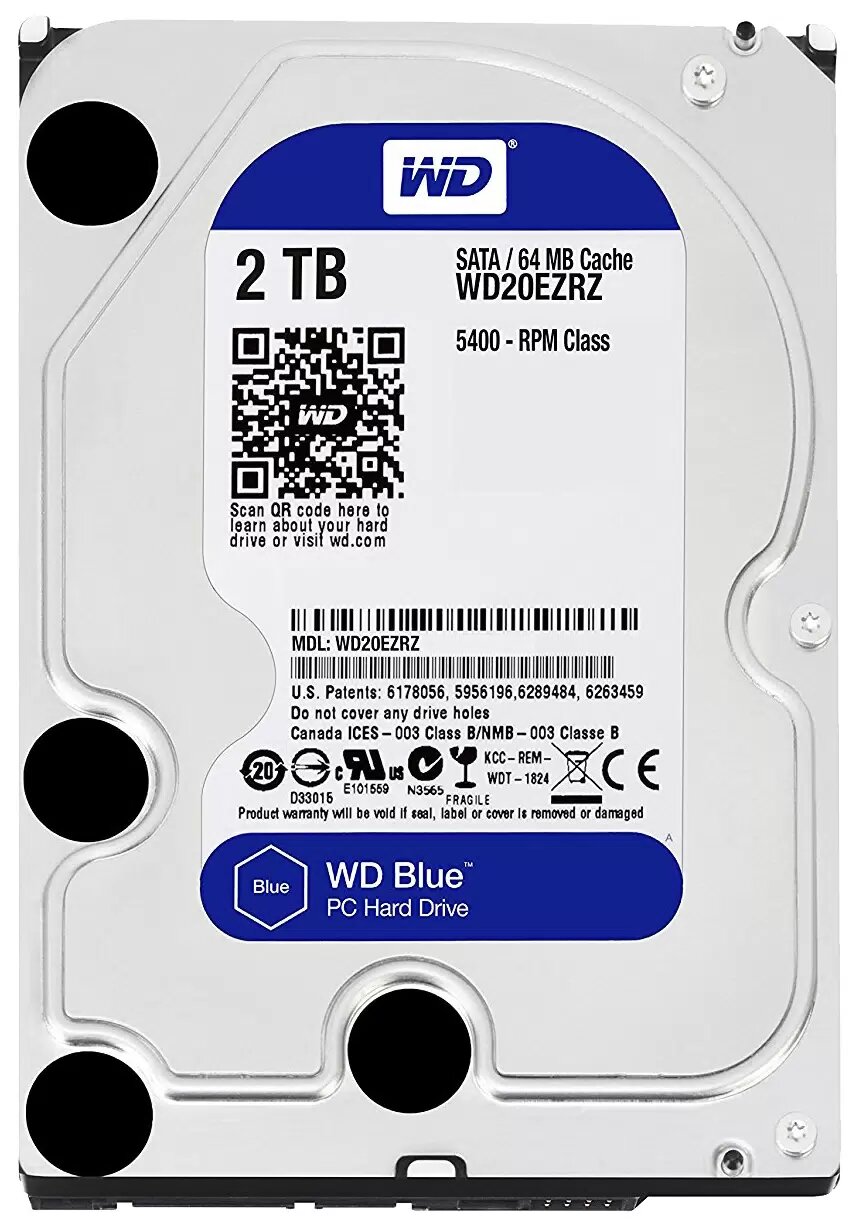 Жесткий диск Western Digital WD Blue 2 ТБ WD20EZRZ